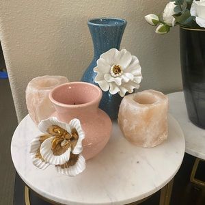 Anthropologie vases and/or Himalayan salt “lamps”